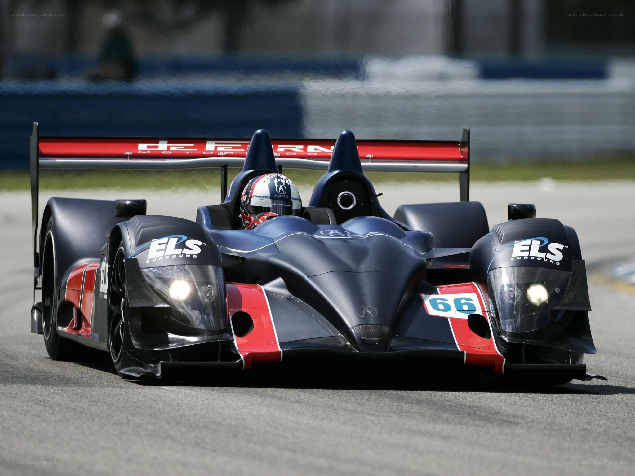 Acura race car on track