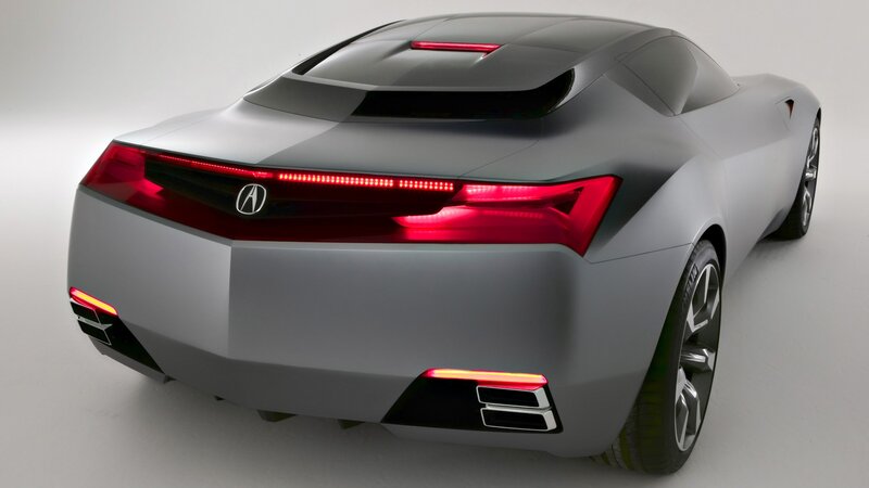Acura sports car rear view