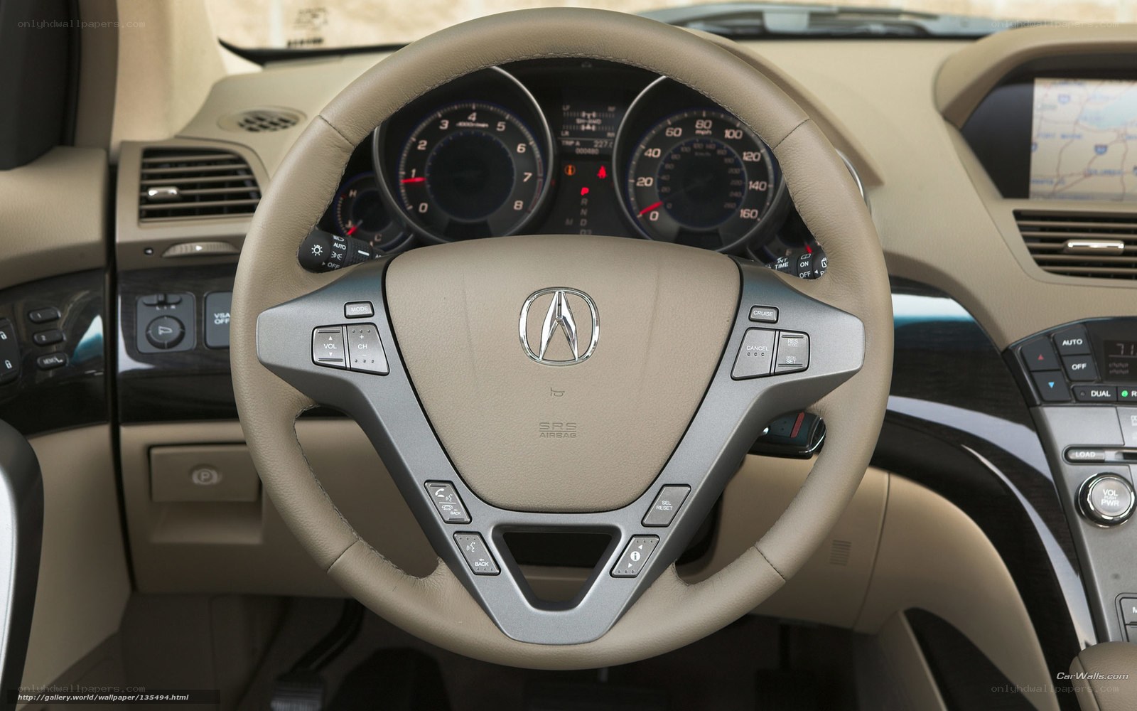 Acura steering wheel interior