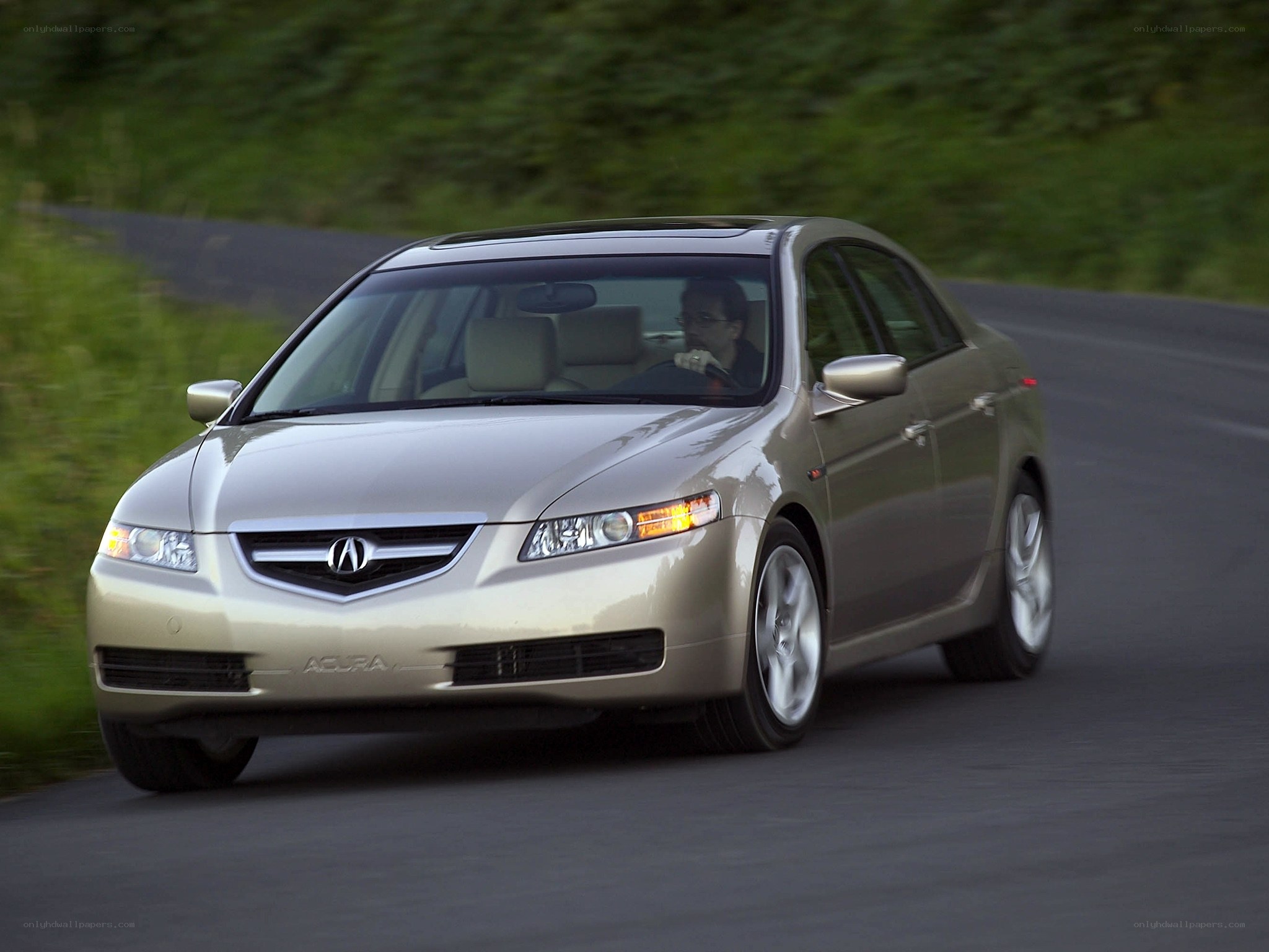 Acura TL driving on a road