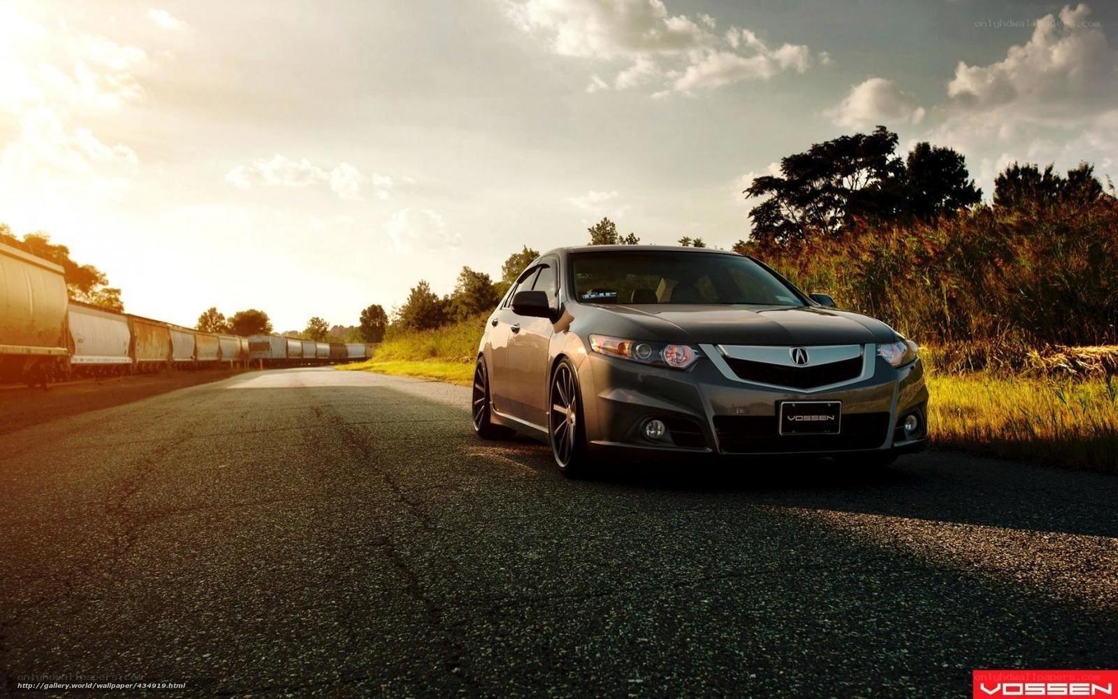 Acura TL on a country road