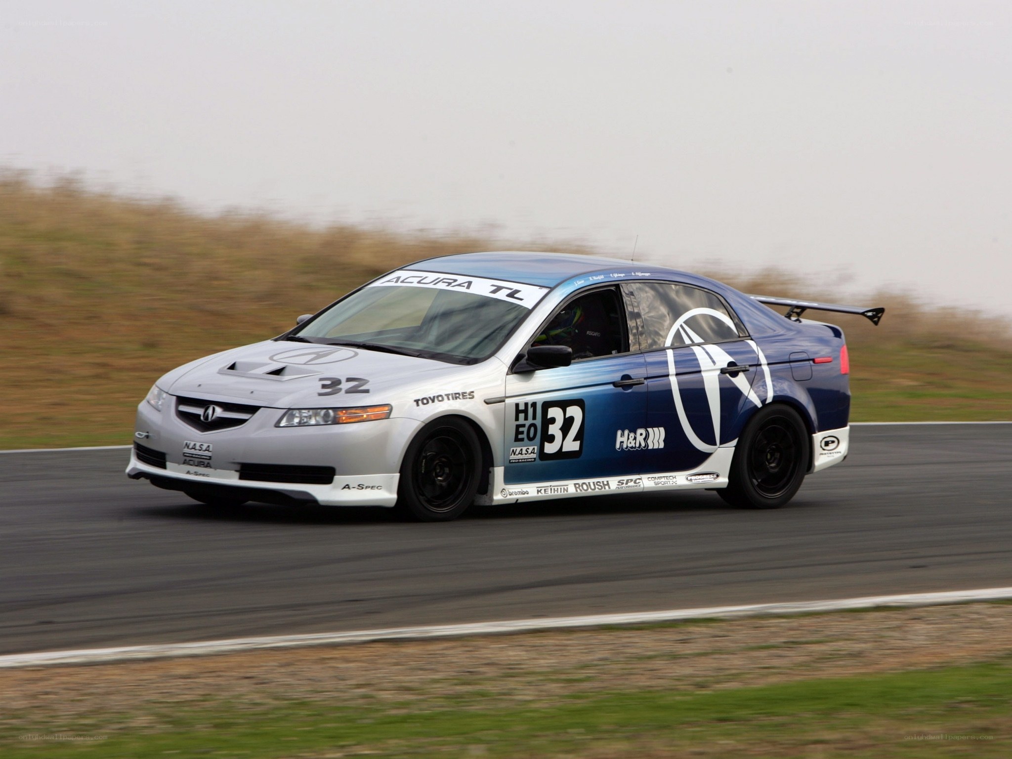 Acura TL race car on track
