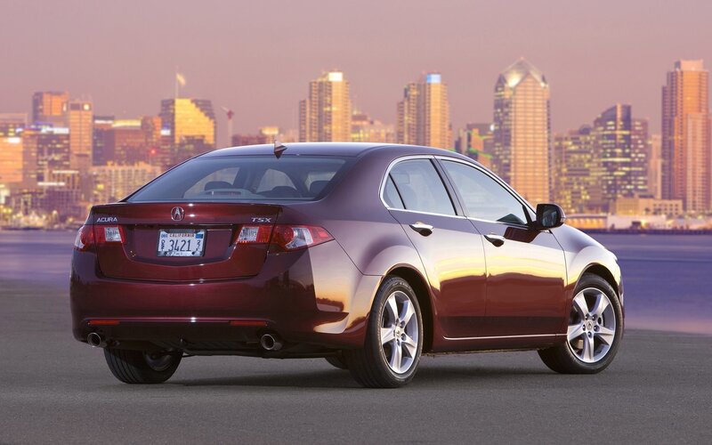 Acura TSX sedan in maroon