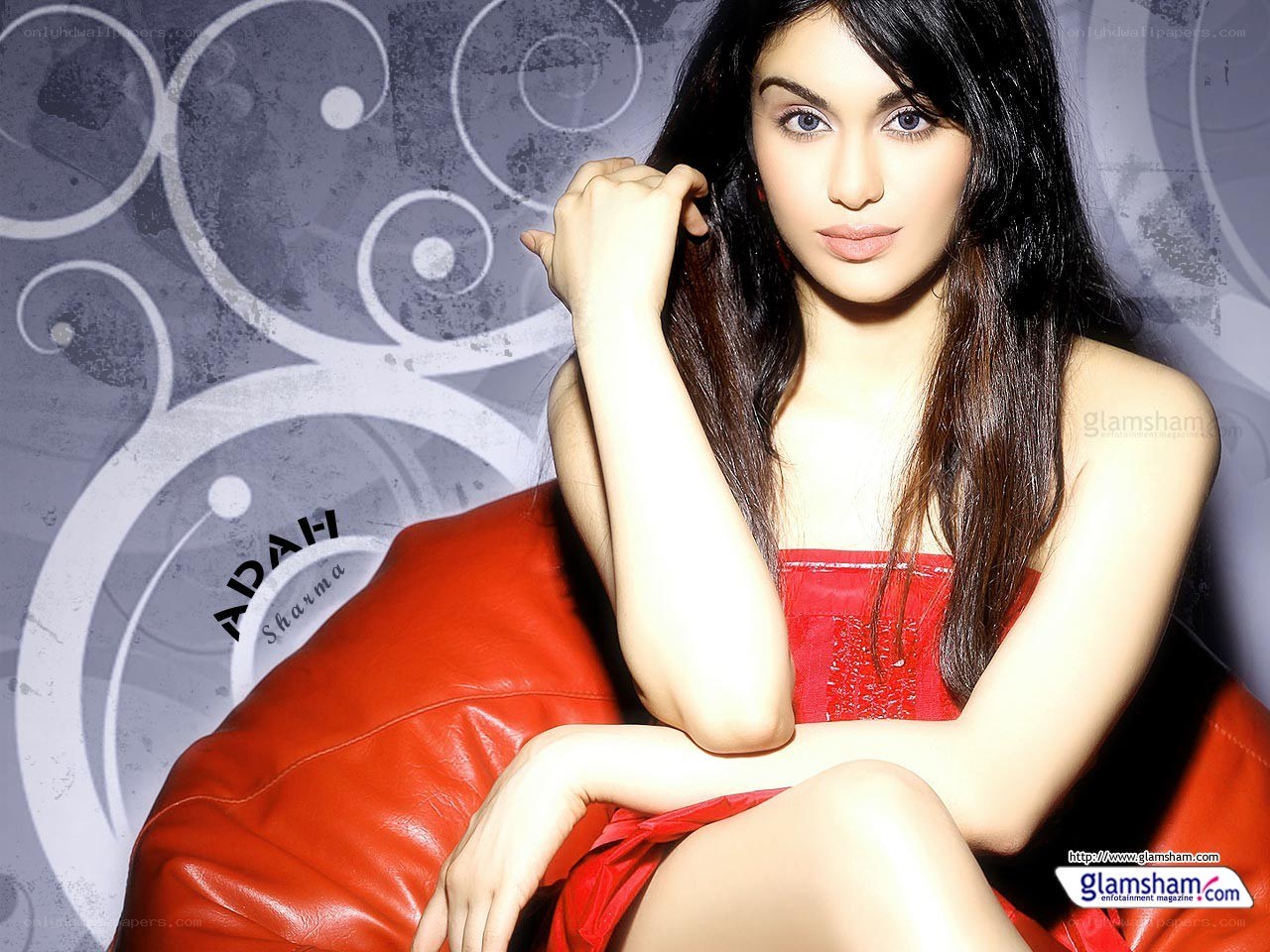 Adah Sharma in red dress