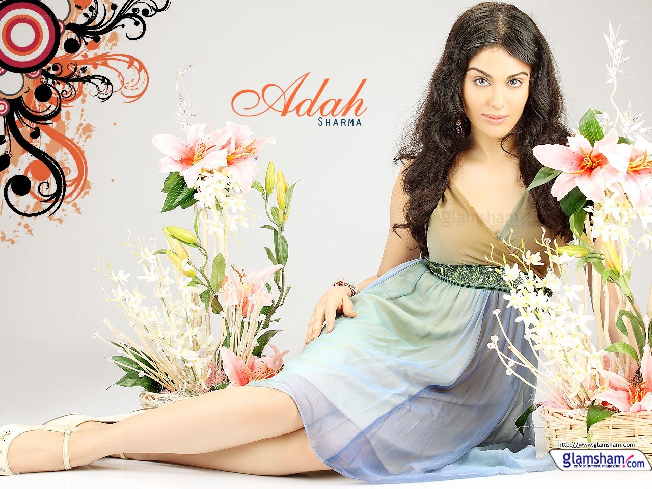 Adah Sharma with flowers