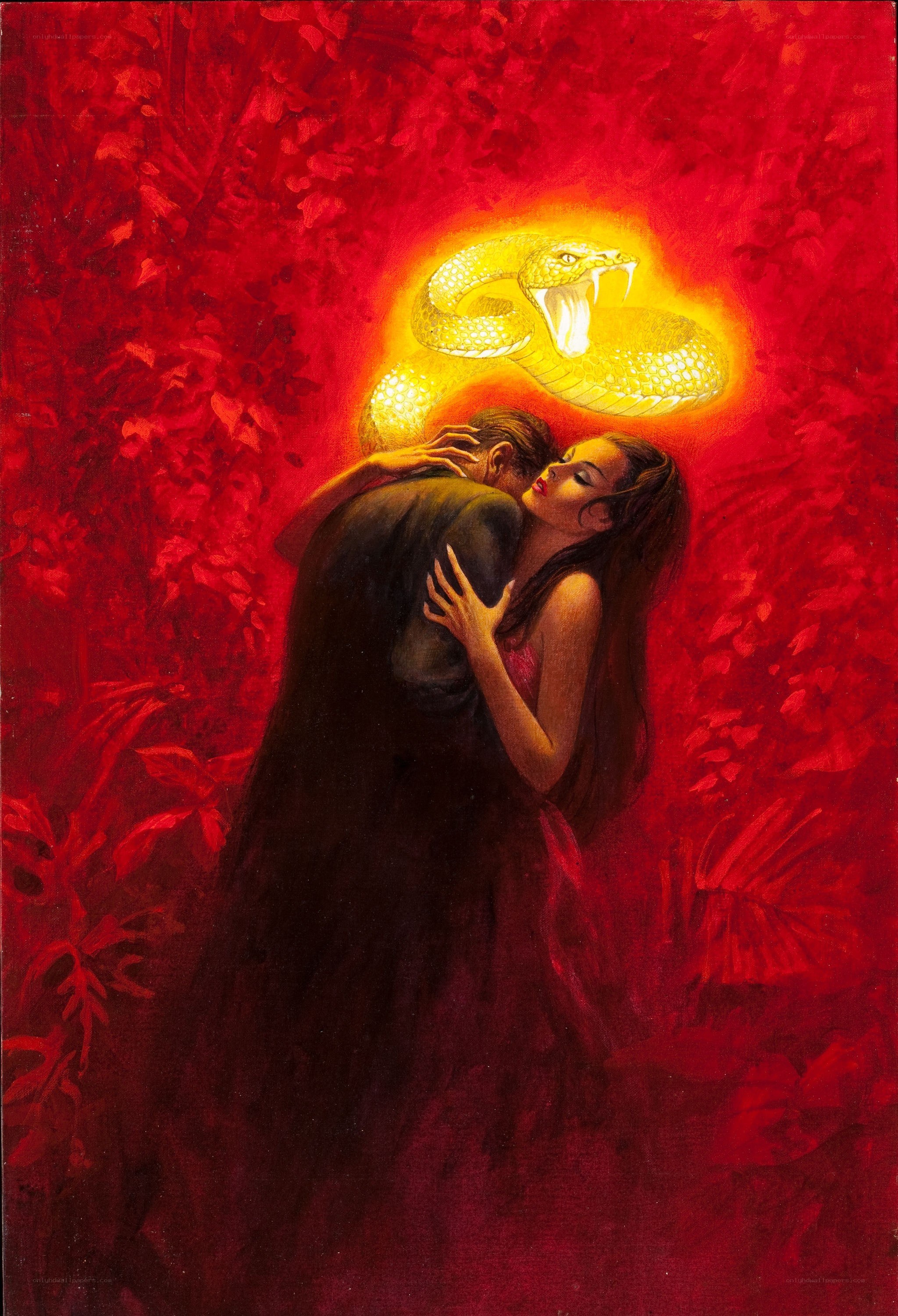 Adam and Eve with the serpent