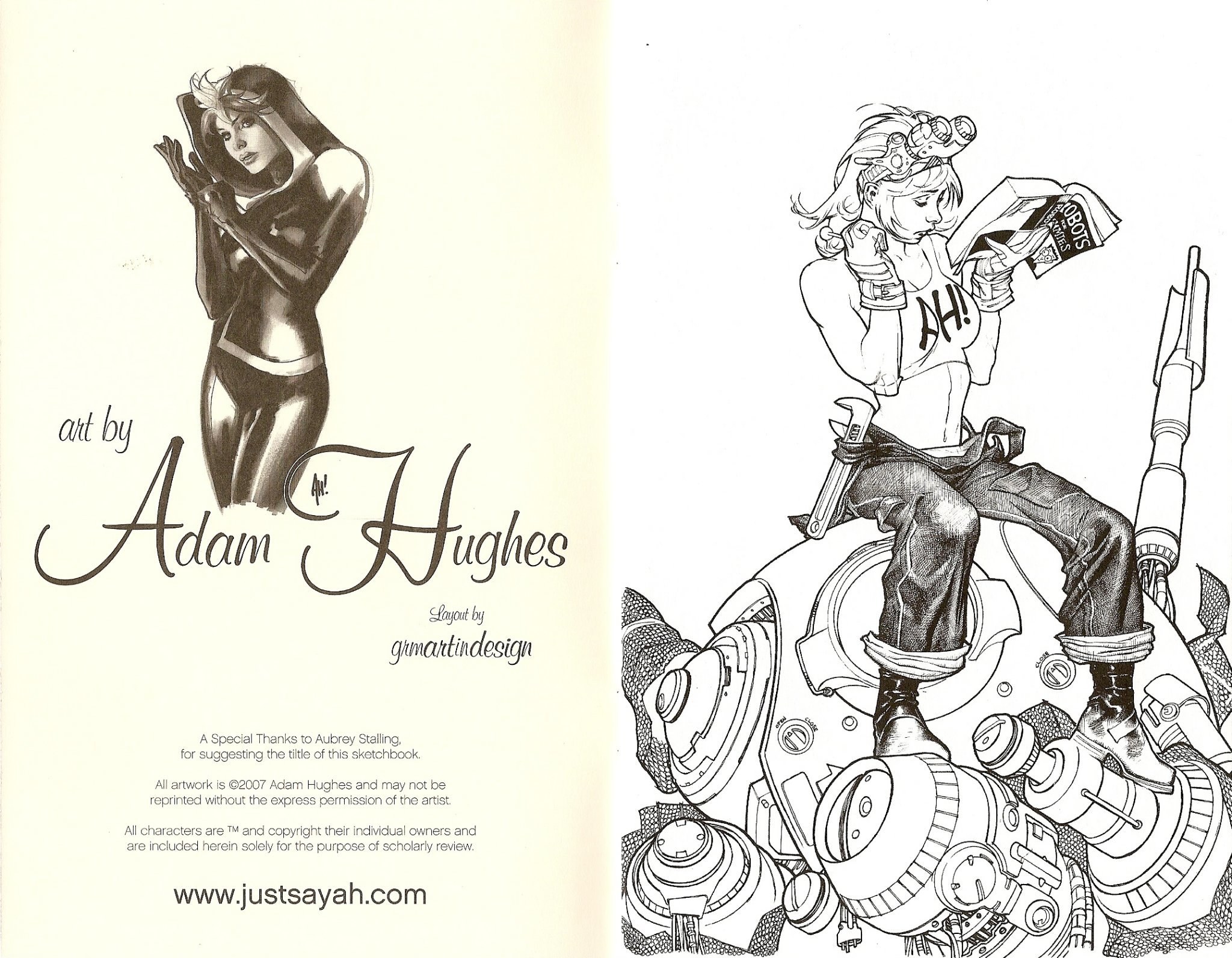 Adam Hughes art sketchbook