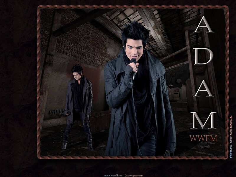 Adam Lambert in a dark room