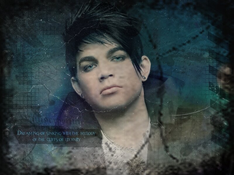 Adam Lambert portrait with text