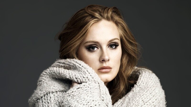 Adele in a cozy sweater