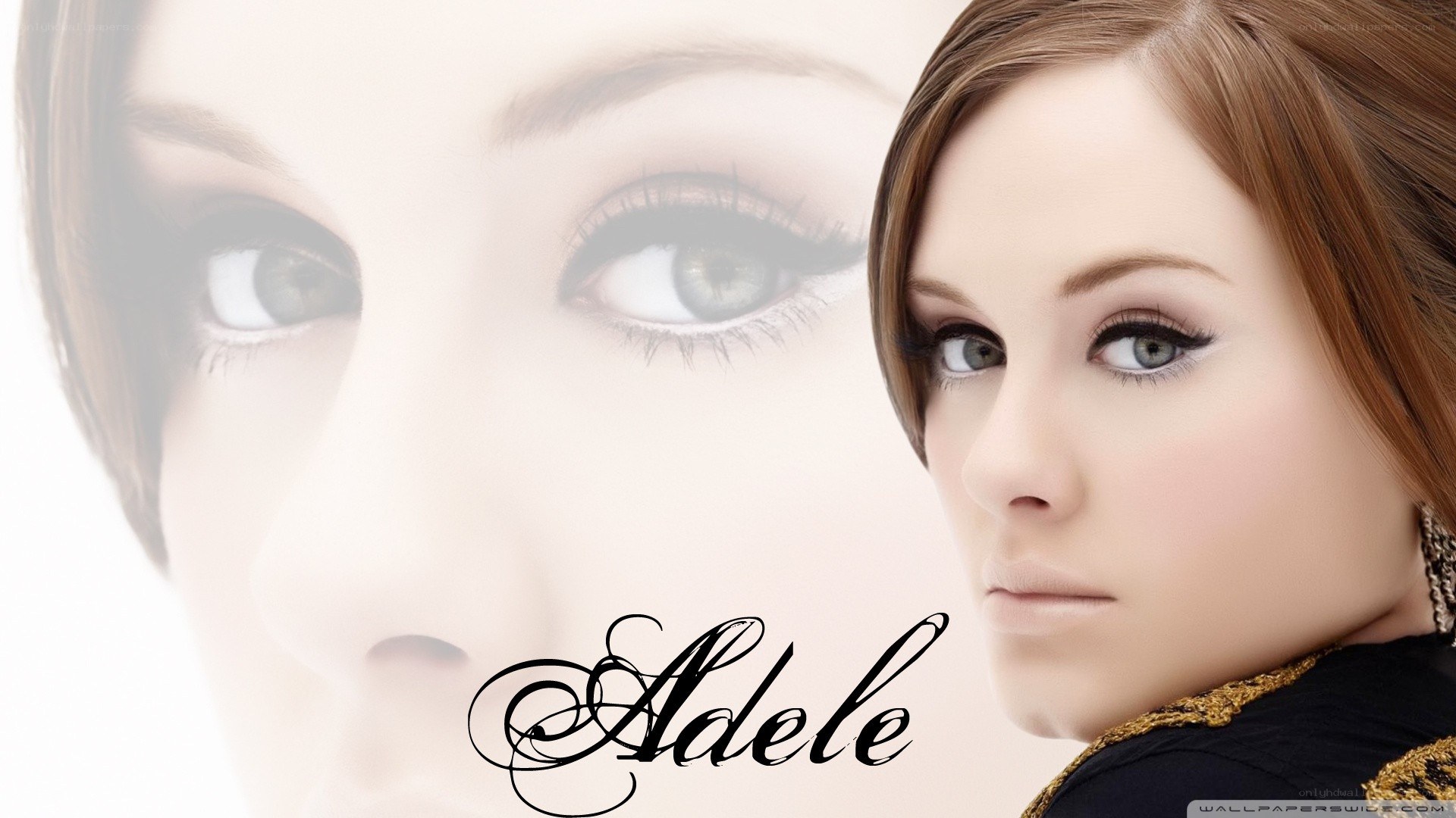Adele portrait with name