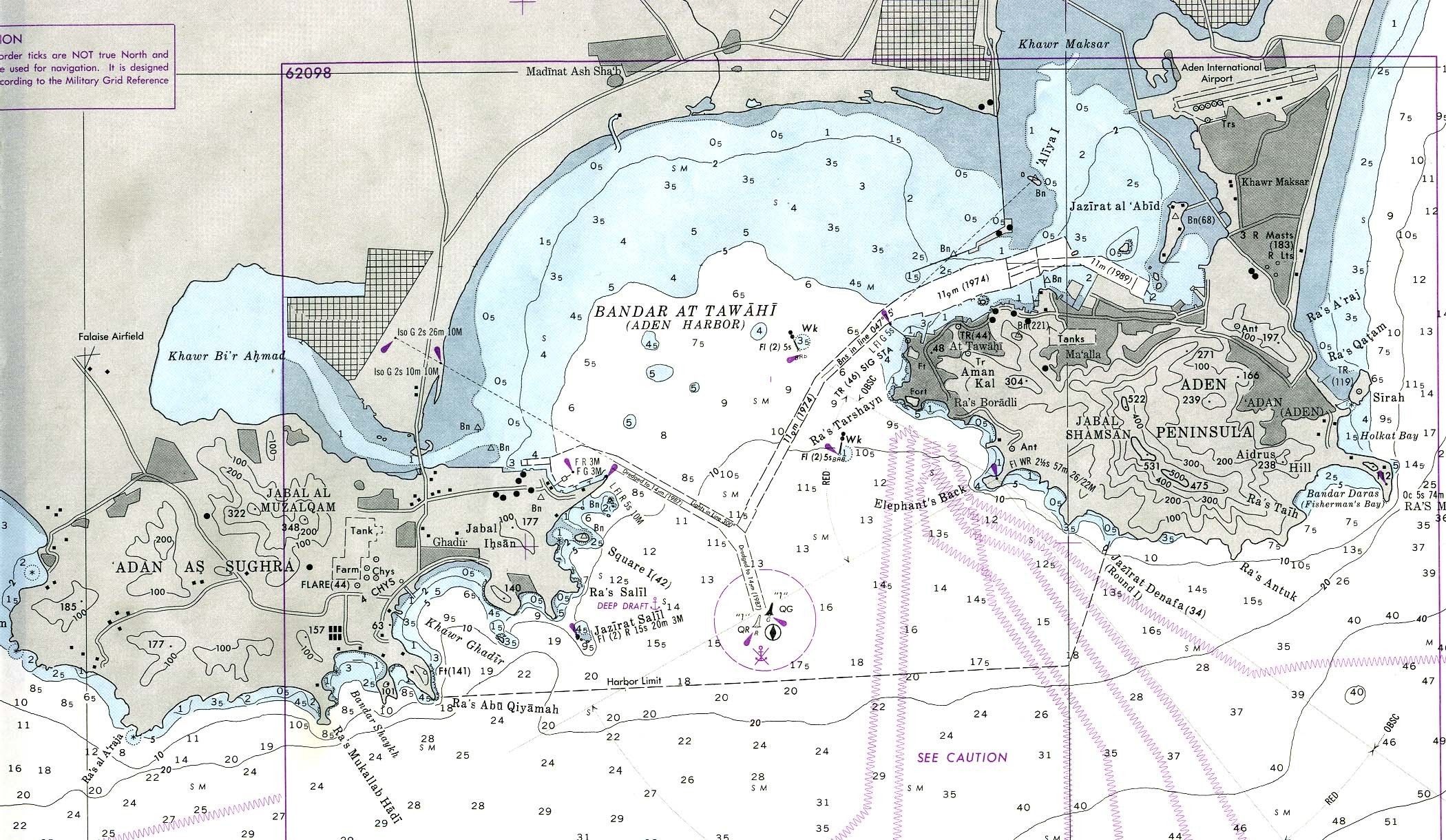 Aden Harbor Nautical Chart