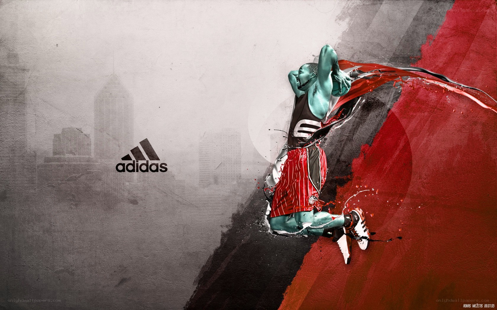 Adidas basketball player artwork