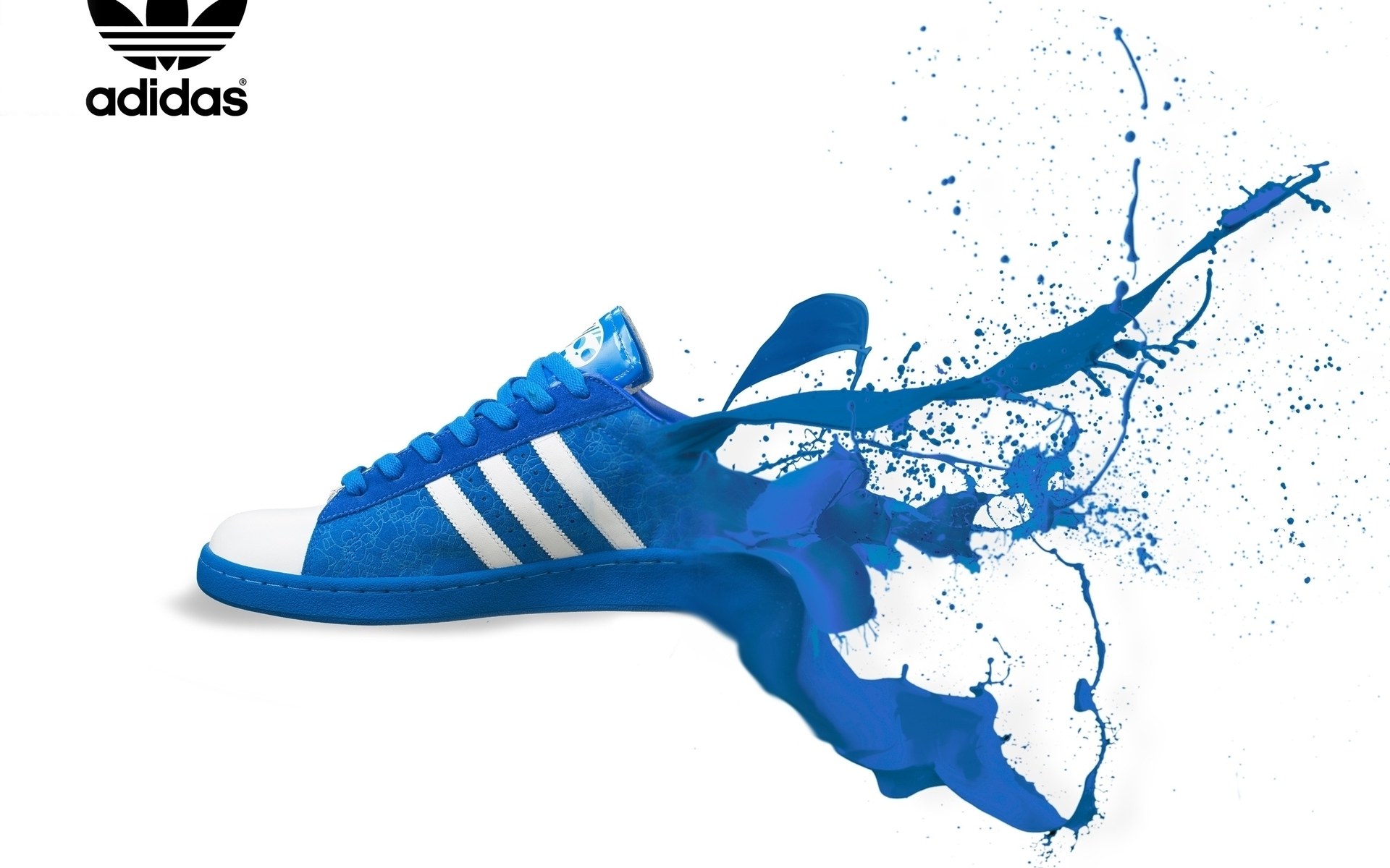 Adidas blue sneaker splash