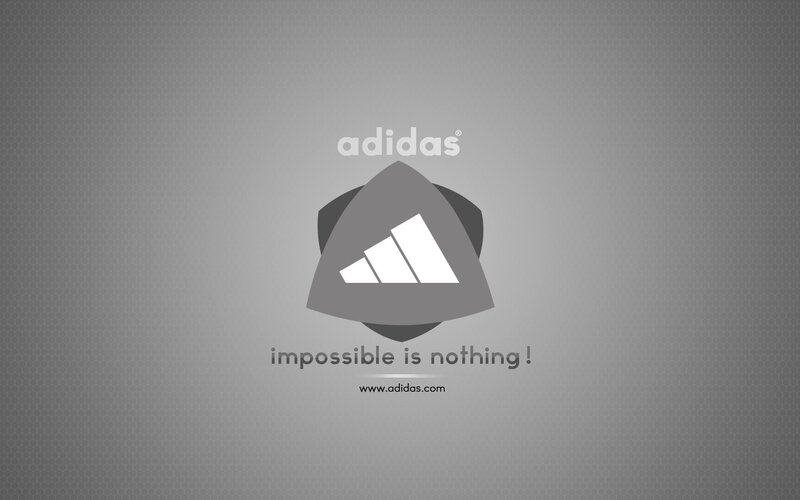 Adidas brand logo and slogan