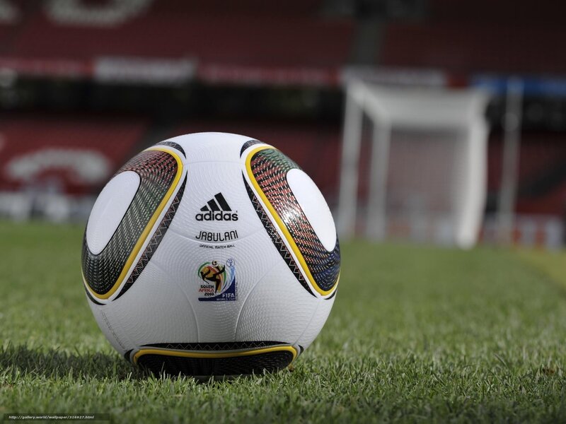 Adidas Jabulani football on grass