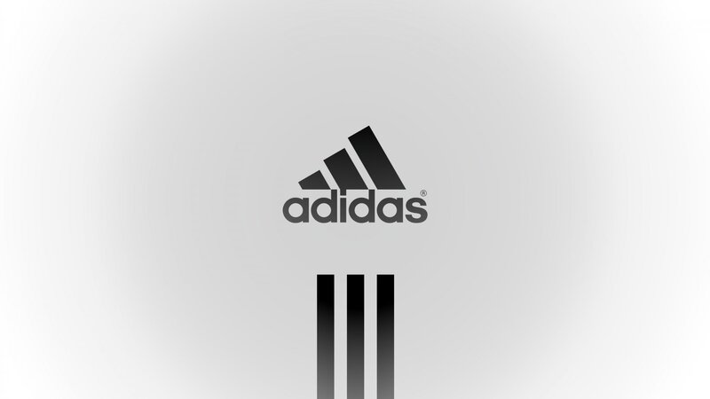 Adidas Logo — Black, Minimalist