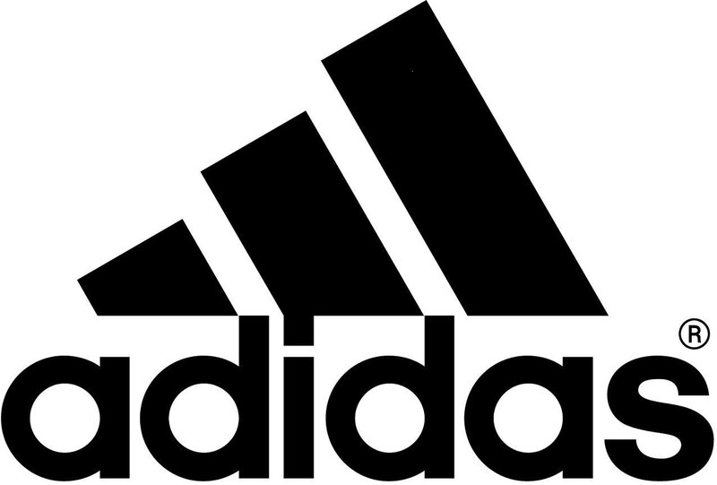 Adidas Logo — Black, Minimalist, Vector Art, Three Stripes