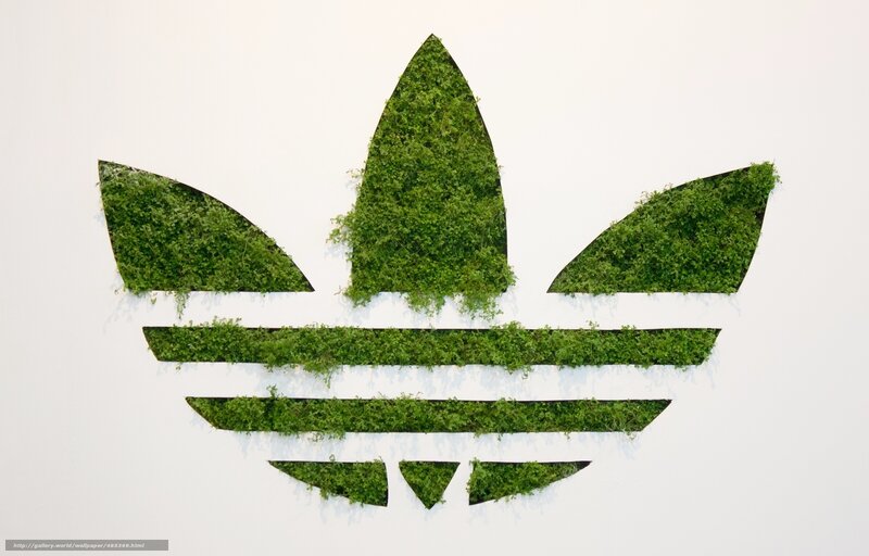 Adidas Logo Made of Moss — Green
