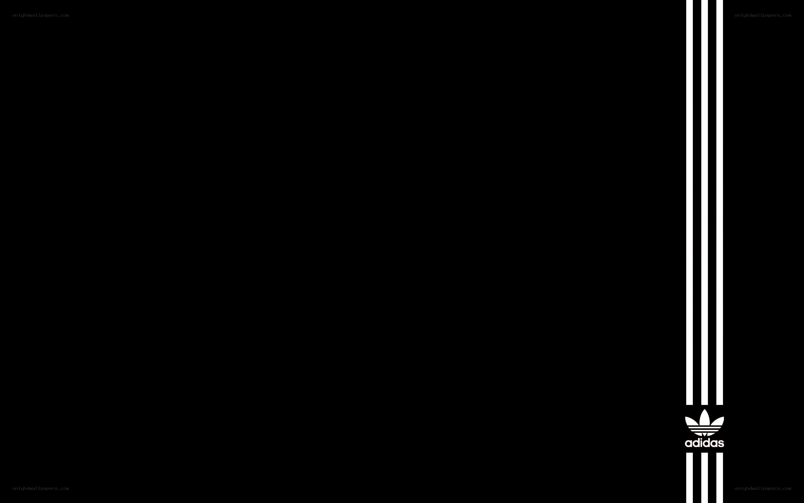 Adidas logo on black background