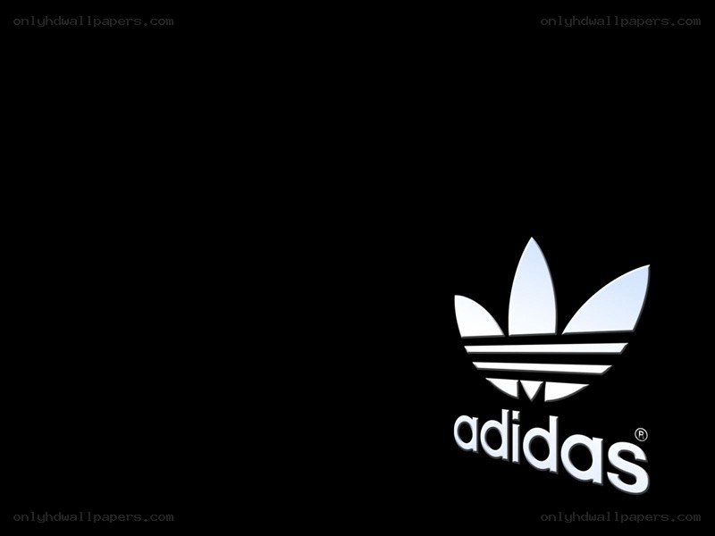 Adidas logo on black background