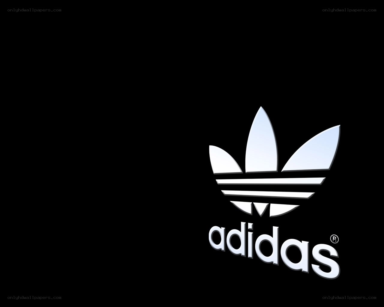 Adidas logo on black background