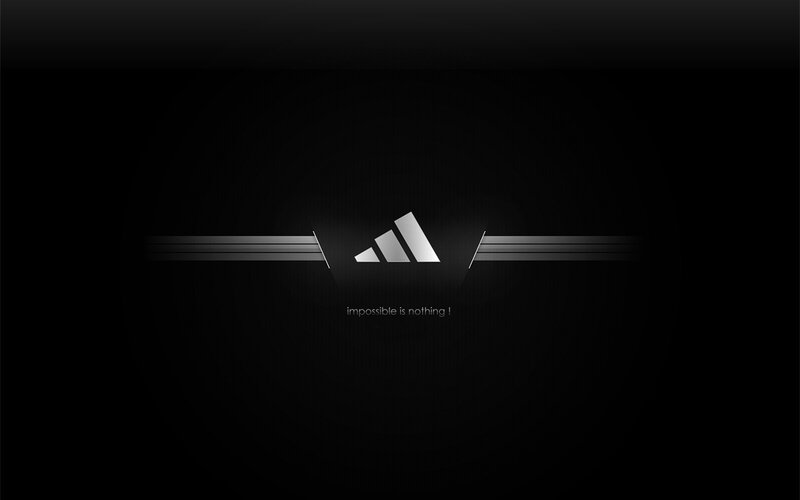 Adidas Logo on Black — Dark, Minimalist