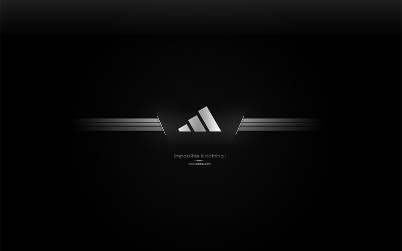 Adidas Logo on Black — Dark