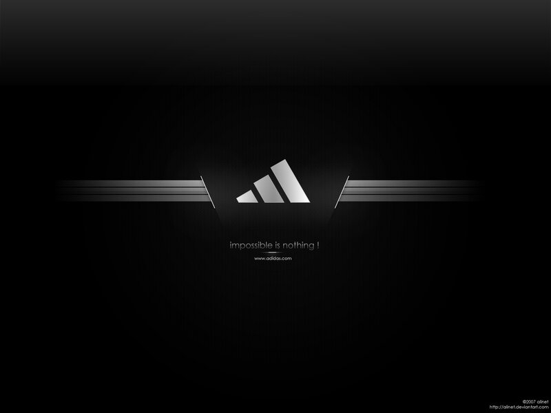 Adidas Logo on Black — Minimalist