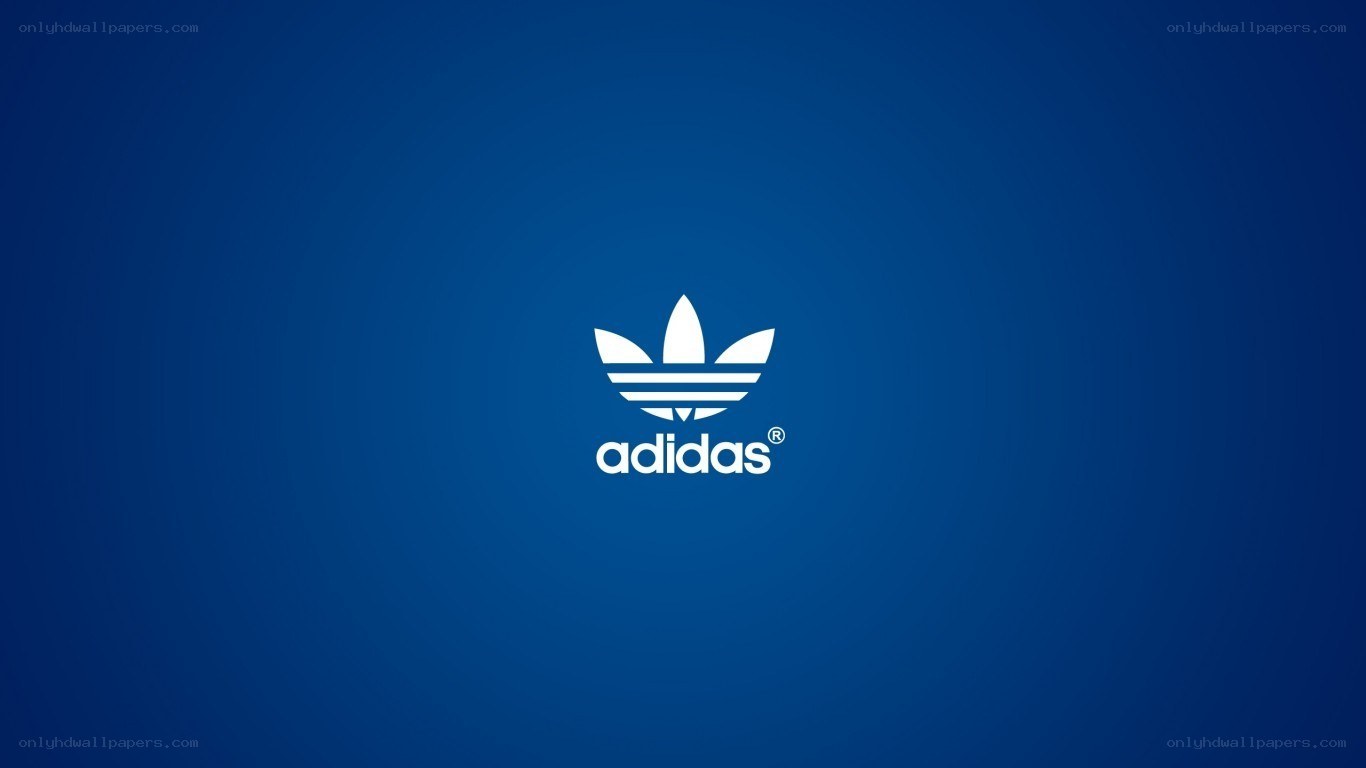 Adidas logo on blue background