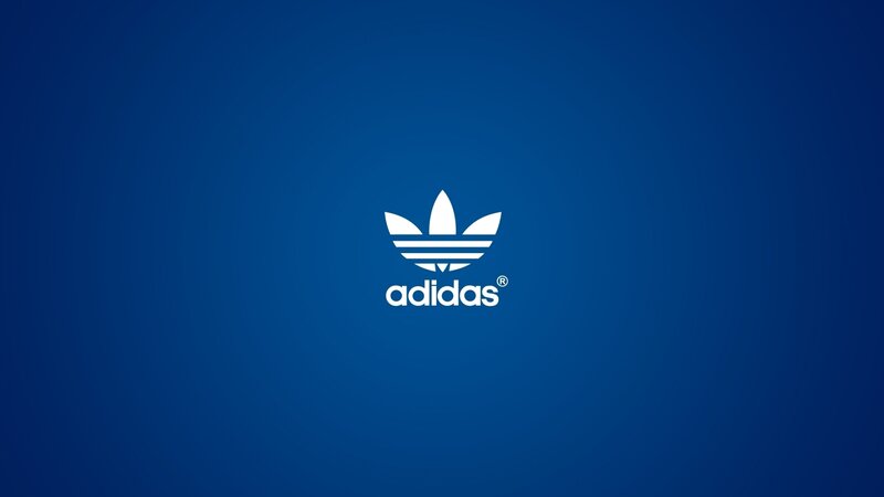 Adidas logo on blue