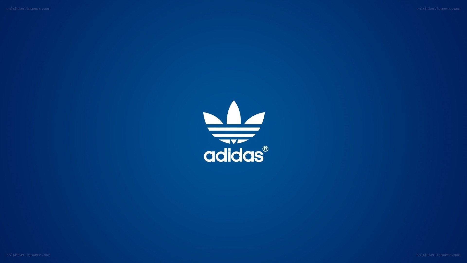 Adidas logo on blue