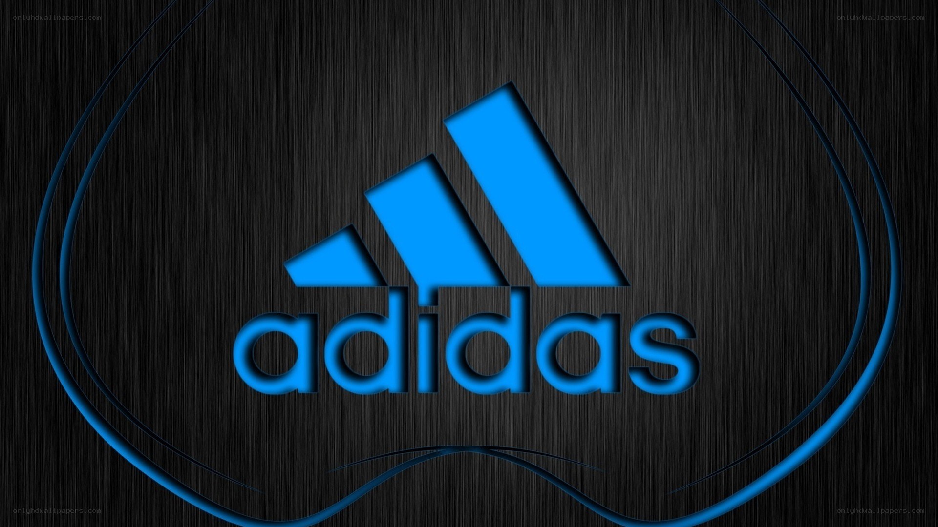 Adidas logo on dark background