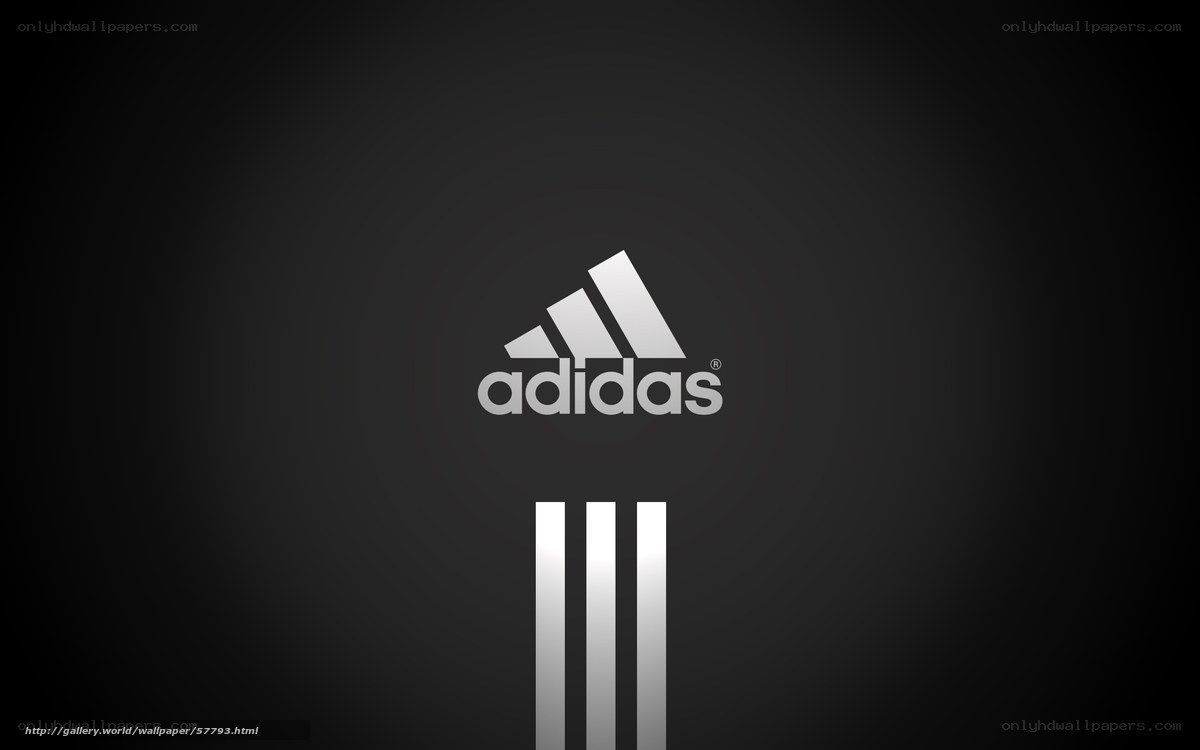 Adidas logo on dark background