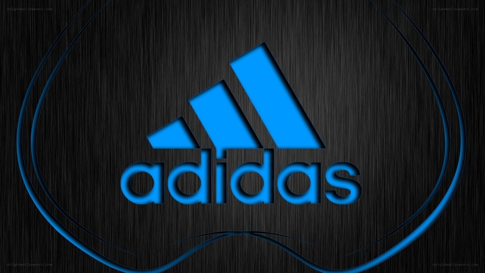 Adidas logo on dark background