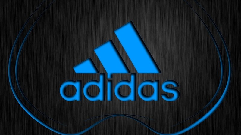 Adidas Logo on Dark Background — Black, Modern