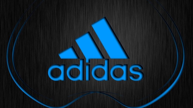 Adidas Logo on Dark Background — Modern