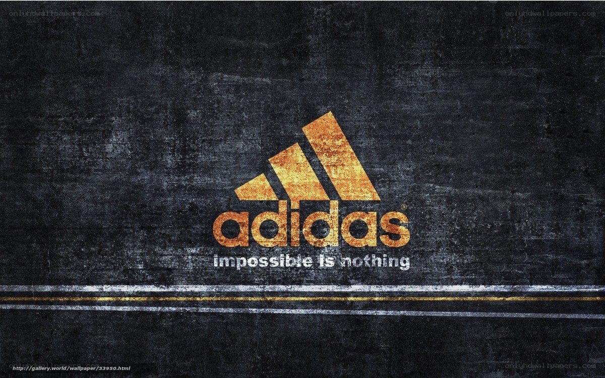 Adidas logo on dark background