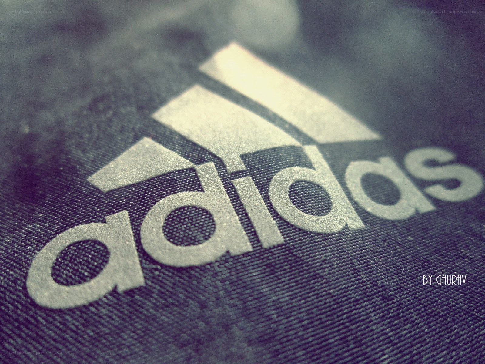 Adidas logo on fabric