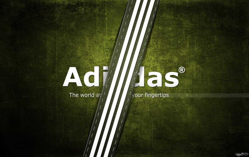 Adidas Logo on Green