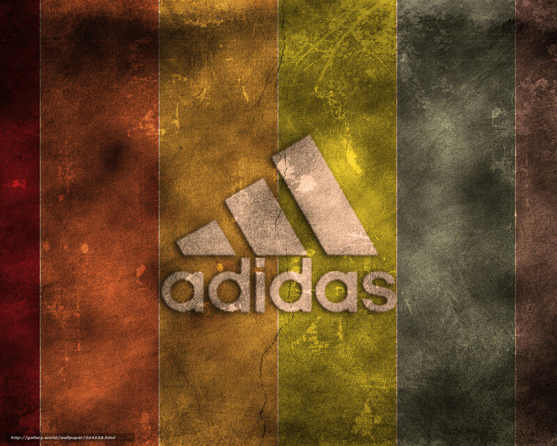 Adidas Logo on Textured Background — Brown, Grungy