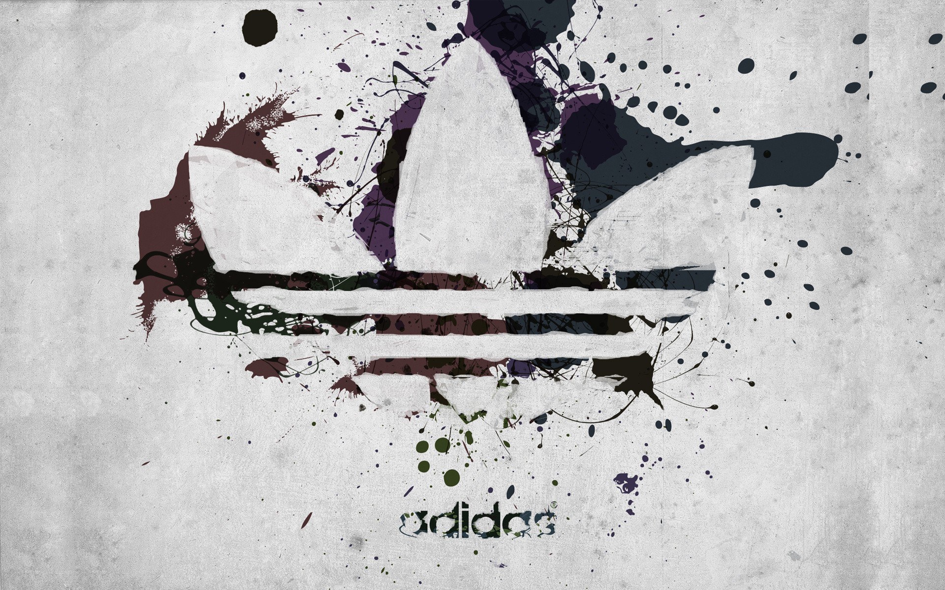 Adidas logo splatter art
