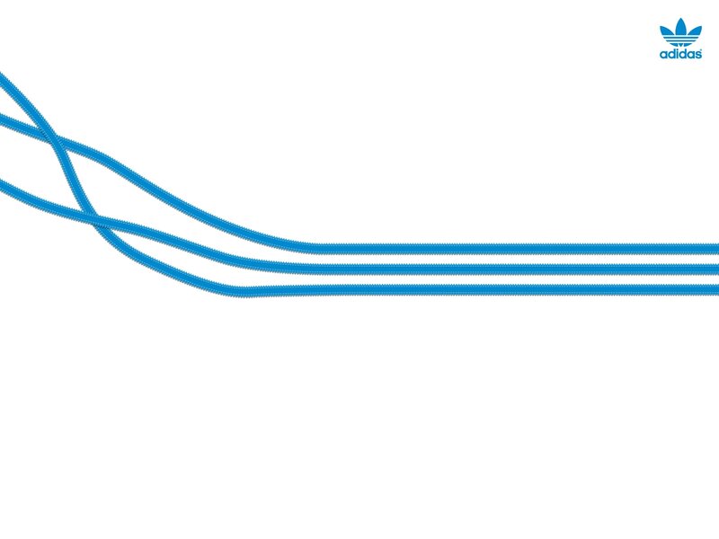 Adidas logo with blue lines