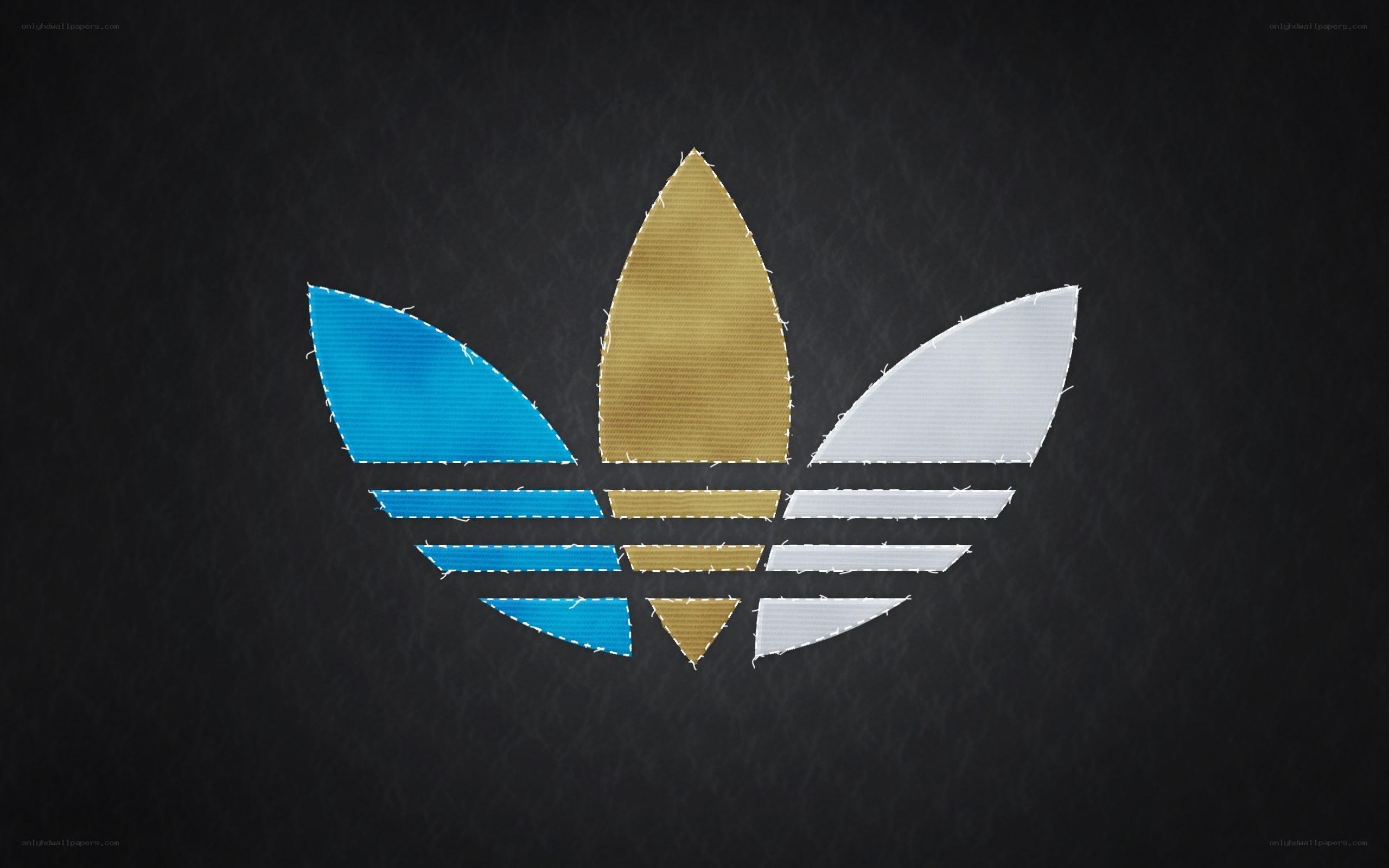 Adidas logo with fabric texture