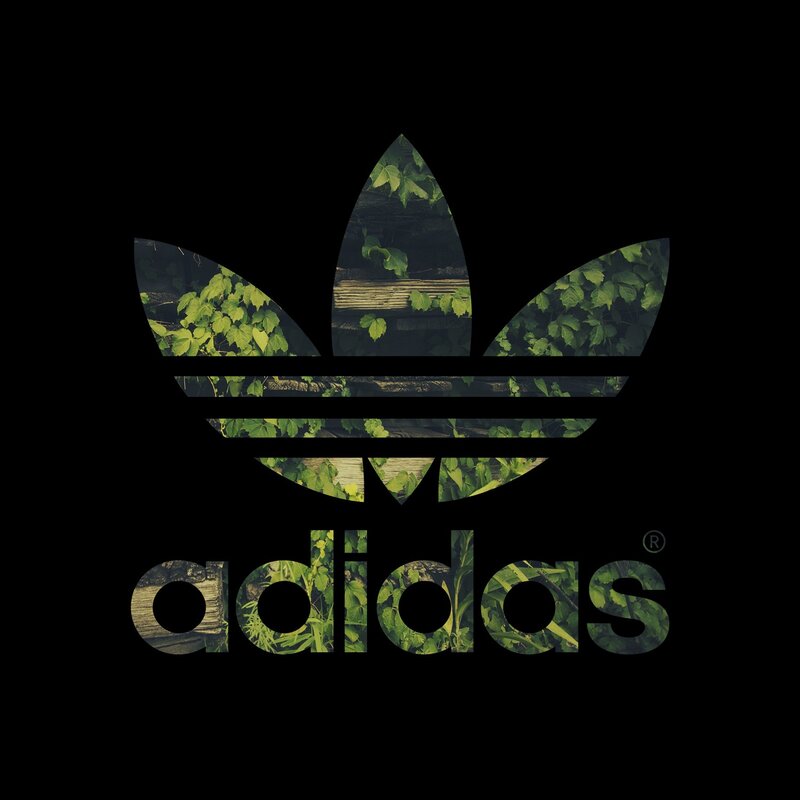 Adidas Logo with Leaves
