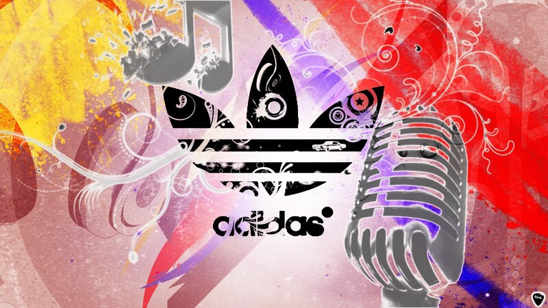 Adidas Logo with Microphone