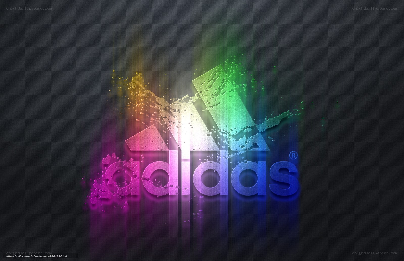 Adidas logo with rainbow effect
