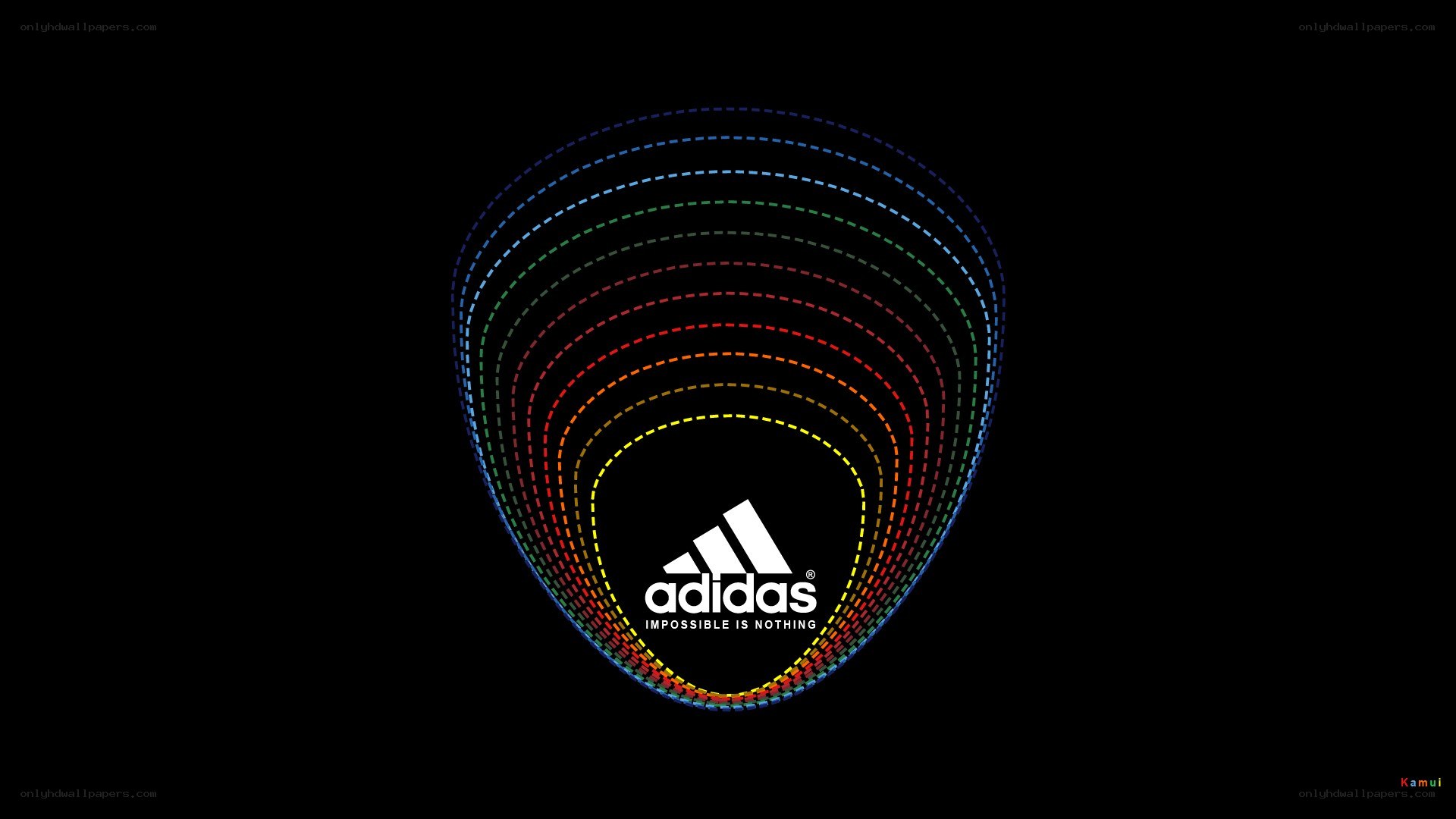 Adidas logo with rainbow rings