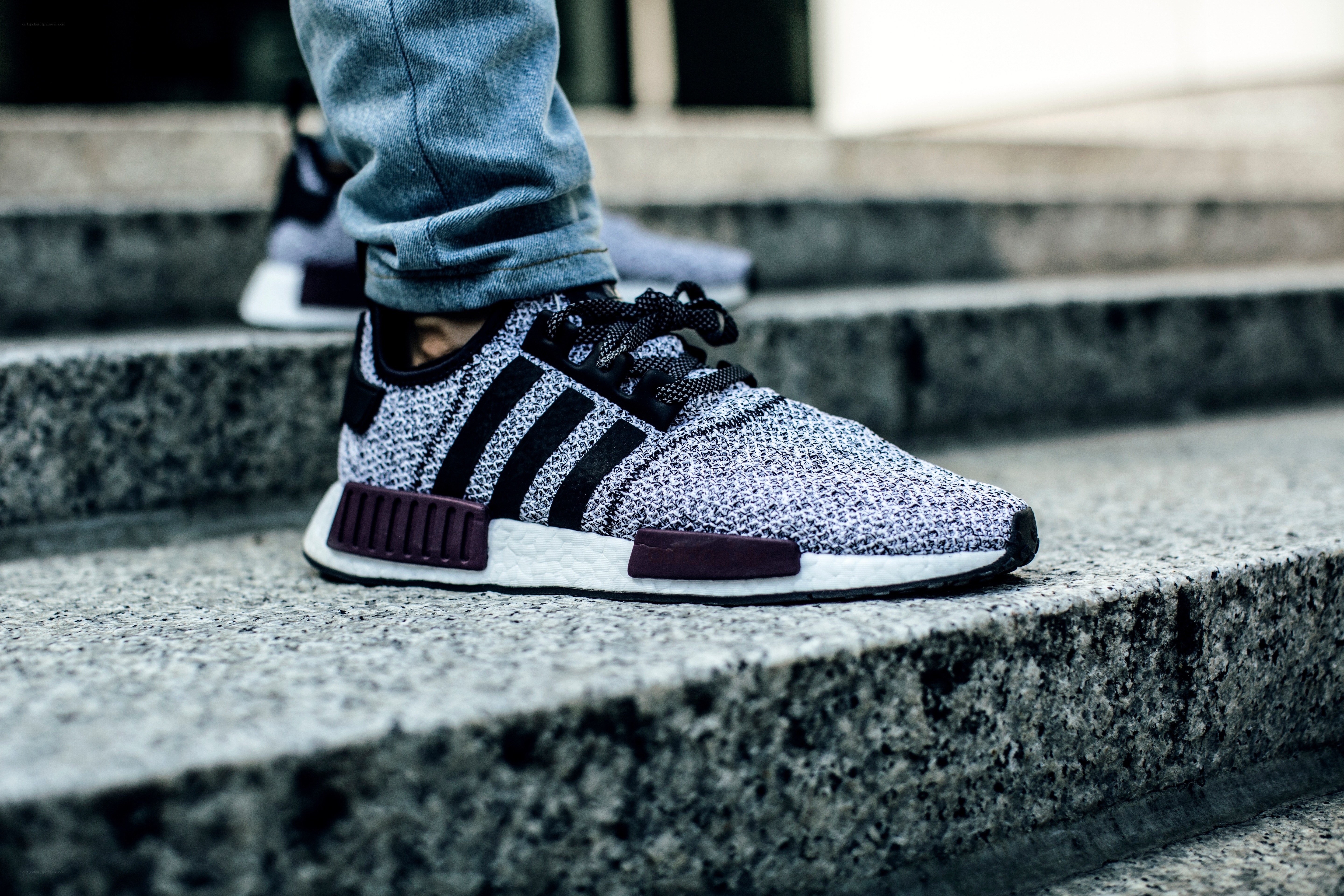 Adidas NMD sneaker on steps