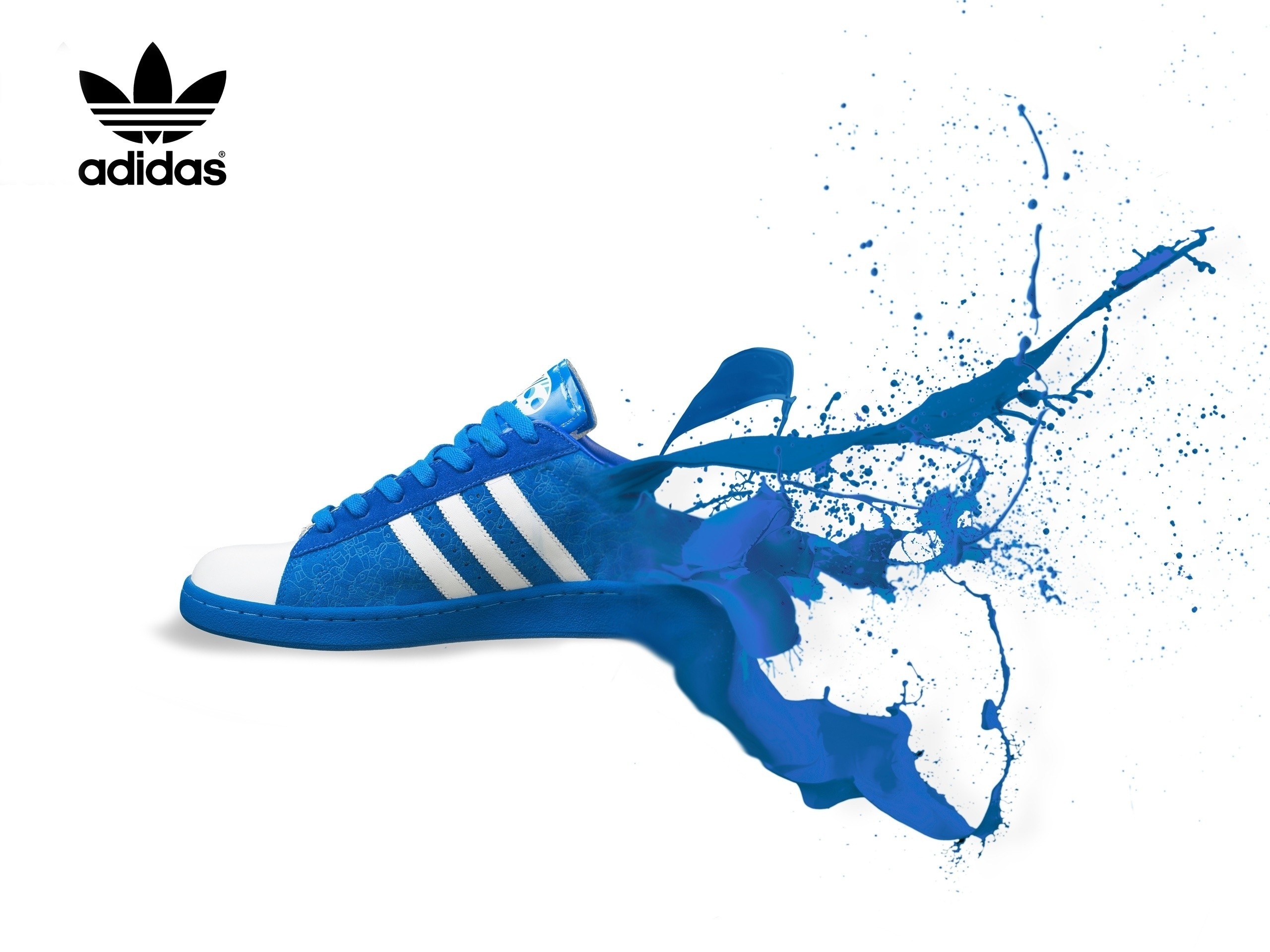Adidas sneaker with paint splash